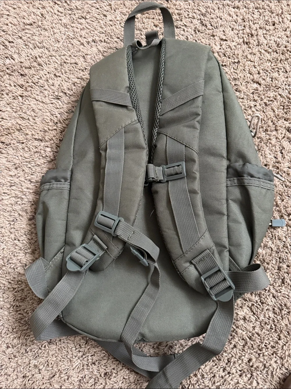 Unisex Kids Olive Green Tactical-Style Backpack by Unknown